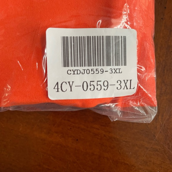 NWT Mens Barry.wang Orangered Solid Silk Shirt Size 3X - Picture 7 of 10